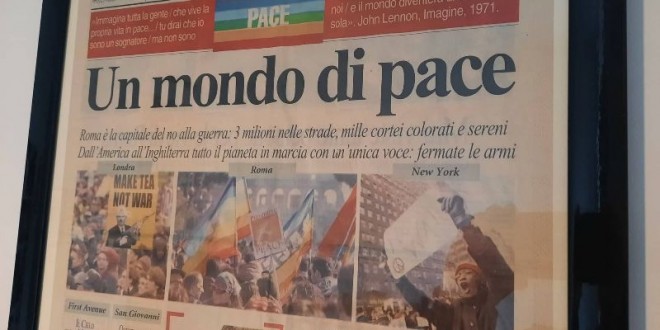 Sabato 5 novembre alle 10.30 manifestazione per la pace con partenza dal monumento ai caduti