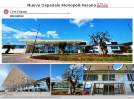 Il nuovo ospedale in fase di ultimazione in adiacenza alla SS.16 tra Monopoli e Fasano