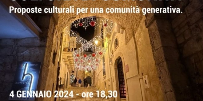 Si parlerà di “cultura di comunità” nell’atelier La Frasca di via Carelli. Interverranno amministratori e operatori culturali