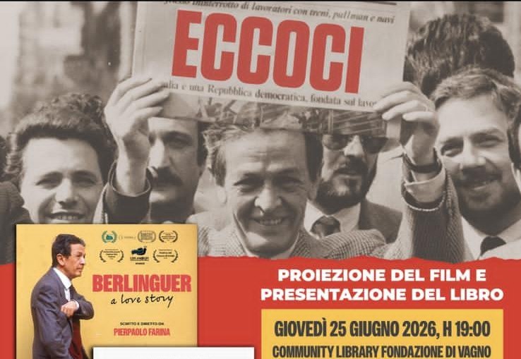 Libro e film sulla figura di Enrico Berlinguer. Alleanza Verdi e Sinistra (AVS) di Conversano riparte dalle radici