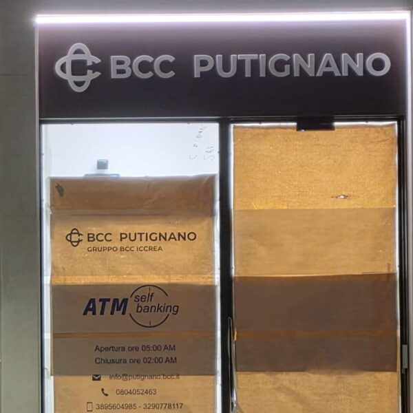 Conversano, la BCC di Putignano inaugura un nuovo ‘ATM evoluto’ (cassa veloce) in via Dante, 27