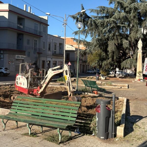 Sarà intitolata a mons. Vittorio Tricase la villetta di piazza della Resistenza. In corso lavori per abbattimento di alberi